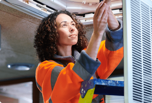 female hvac service provider