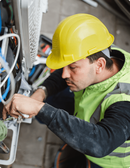 Technician working